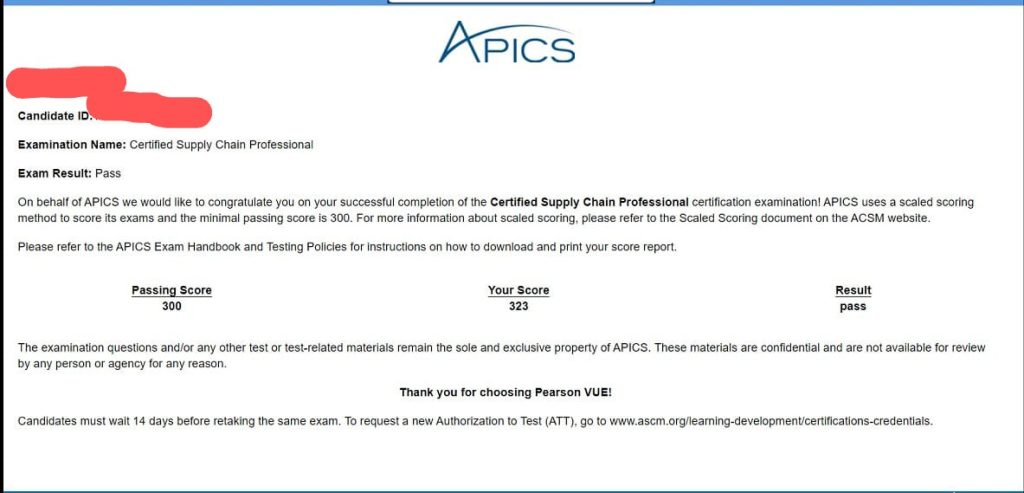 Certified supply chain professional